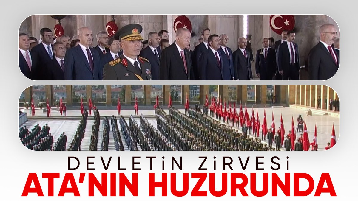 Devlet erkanı Cumhuriyet Bayramı töreni için Anıtkabir’de