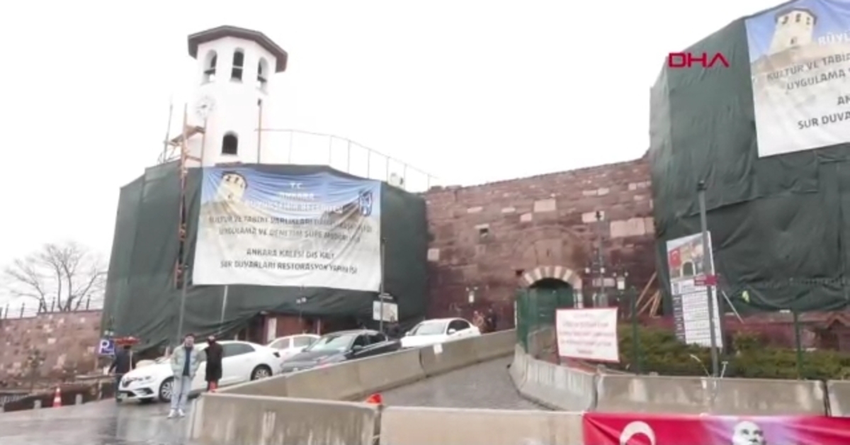 Ankara Kalesi’ndeki çatlakların onarımı yeni yılda tamamlanacak