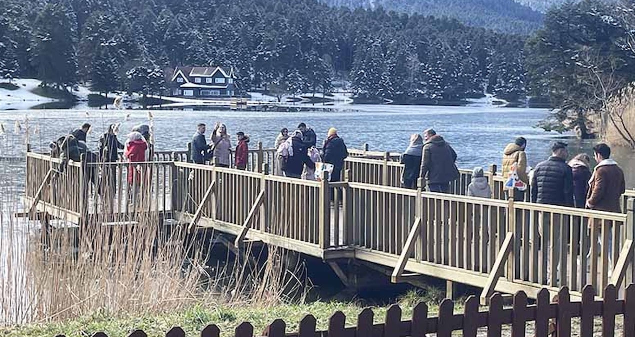 Gölcük Tabiat Parkı’nda yarıyıl tatili yoğunluğu