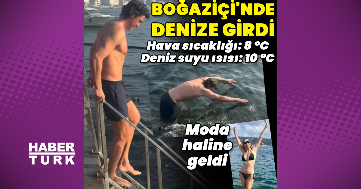 İbrahim Kutluay, kışın ortasında Boğaziçi’nde denize girdi